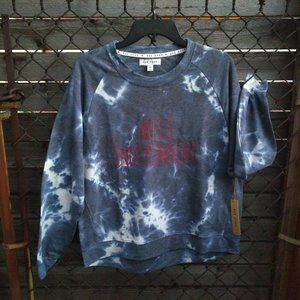 Rae Dunn MISS INDEPENDENT Tie Dye Blue Women's Sweatshirt Size Medium